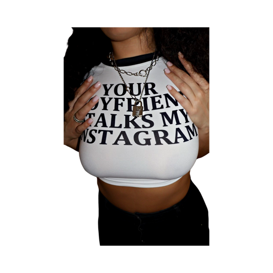 “your bf” crop top