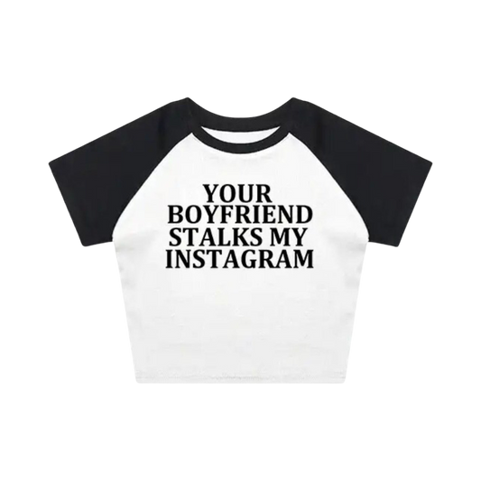 “your bf” crop top